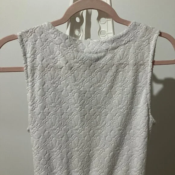 NWT Tommy Bahama Textured Terry Beach Romper in White Sz Small Fits Like Sz 6-8 - Picture 11 of 15